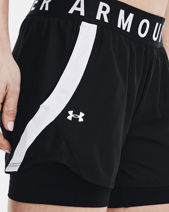 Damen UA Play Up 2-in-1-Shorts, Black, pdpMainDesktop image number 3